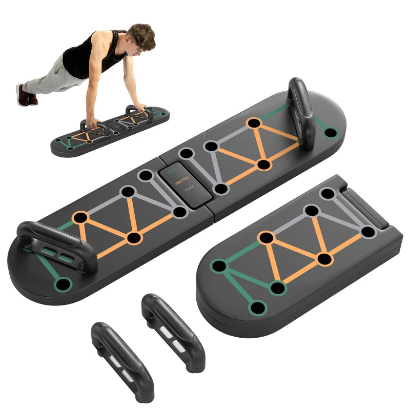 Black Foldable Push Up Board – Chest & Shoulder Trainer