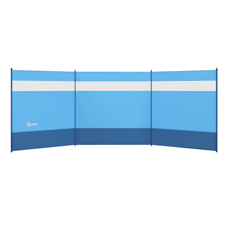 Blue Camping Windbreaker with Clear PVC Windows