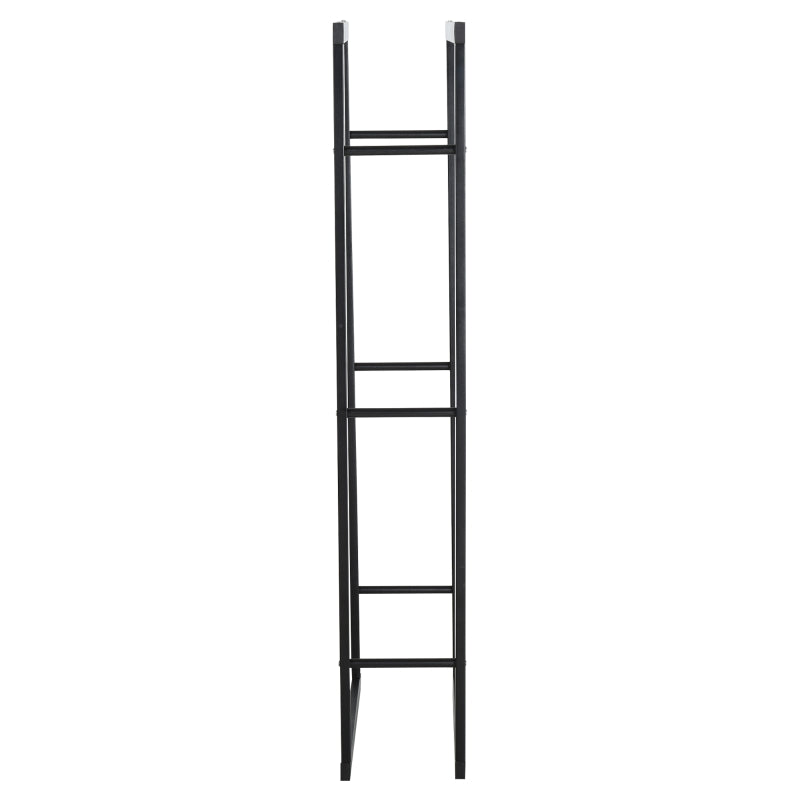 Rust-Resistant Firewood Storage Rack, Tall Metal Log Holder for Indoor or Outdoor Use