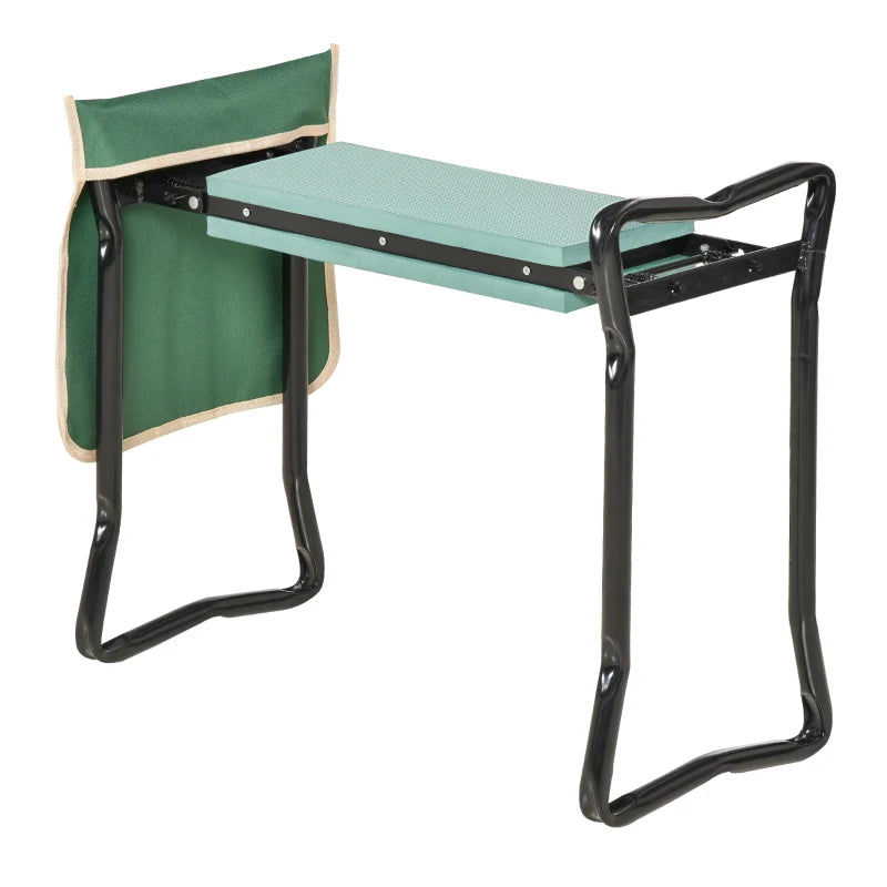 Padded Steel Frame Garden Kneeler with Tool Bag – Comfortable Support for Gardening Tasks