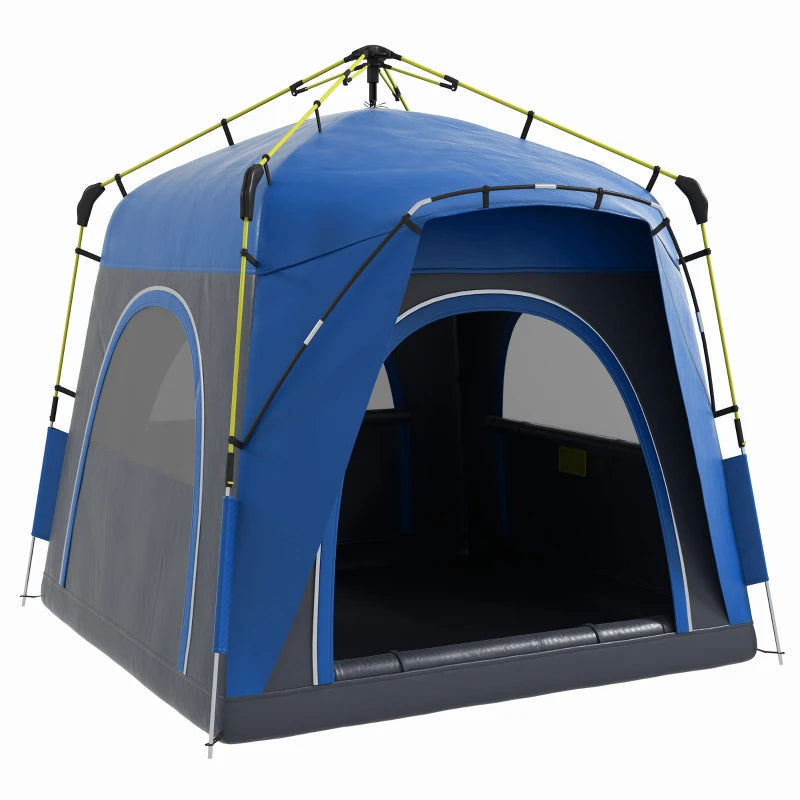 4-Person Instant Tent with Sewn-in Groundsheet & Top Hook