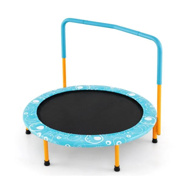 Outdoor Folding Trampoline for Children with Safety Padding and Handle