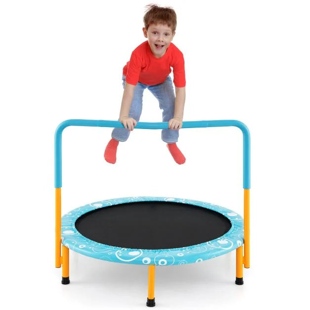 Outdoor Folding Trampoline for Children with Safety Padding and Handle
