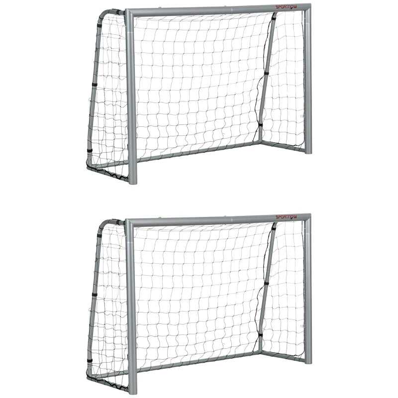 2-Pack Football Goals – 8ft x 5ft Training Nets with Stakes