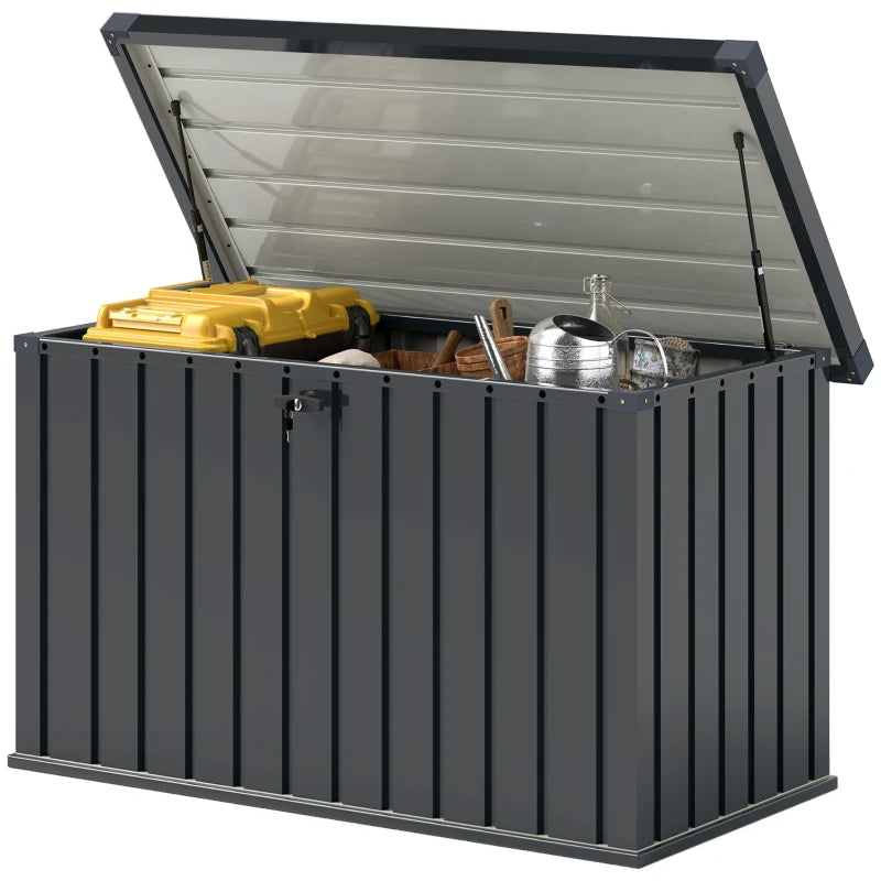 400L Metal Garden Storage Box – Galvanised Steel Construction