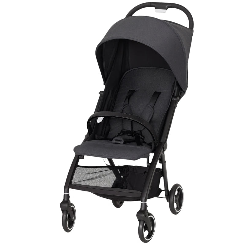 Lightweight Travel Stroller Dark Grey – Compact Buggy with Canopy & Reclining Seat