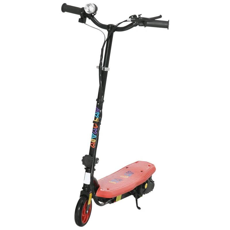 Electric Scooter for Kids Ages 7-14, Foldable with LED Headlights in Bright Red Color