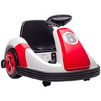 Electric 6V Kids Bumper Car with 360° Spin, Music, Horn – Ride-On for Ages 3-8, Red