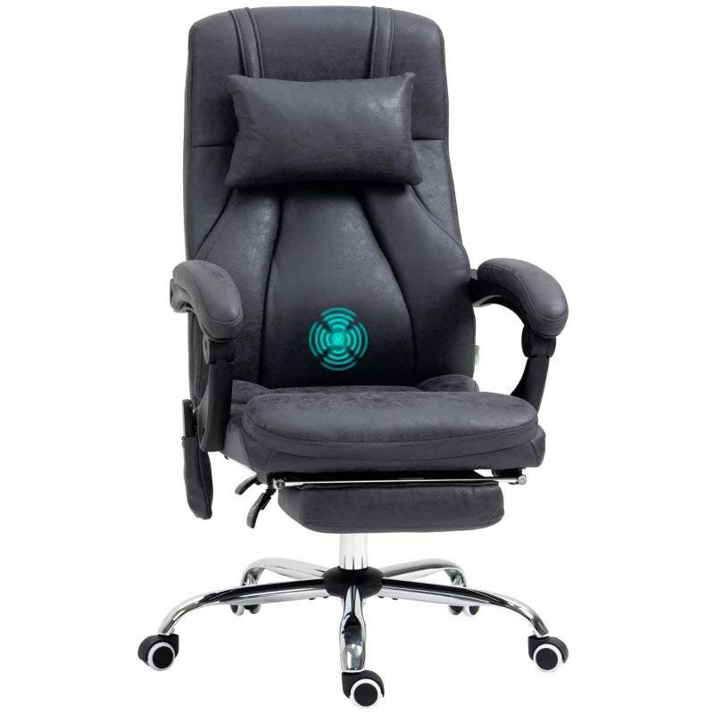 Office Chair with Retractable Footrest & Double Padded Seat
