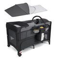 Foldable Pack & Play with Adjustable Heights and Changing Table