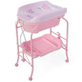 Foldable 2-in-1 Baby Change Table with Bathtub for Easy Bathing and Diapering