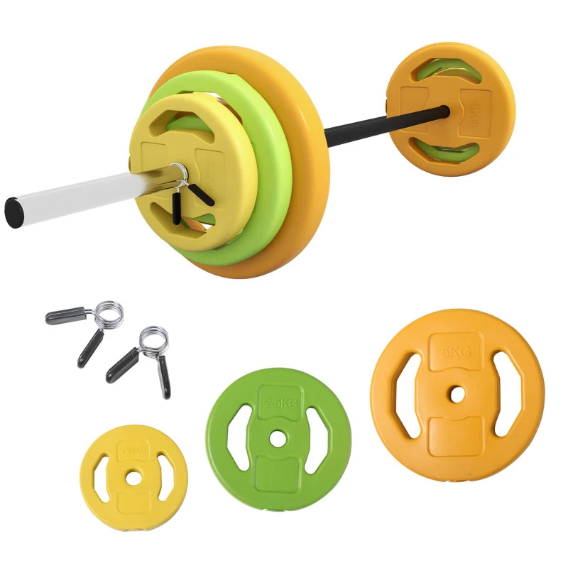 Home Gym Barbell Weights – 20kg Adjustable Strength Set