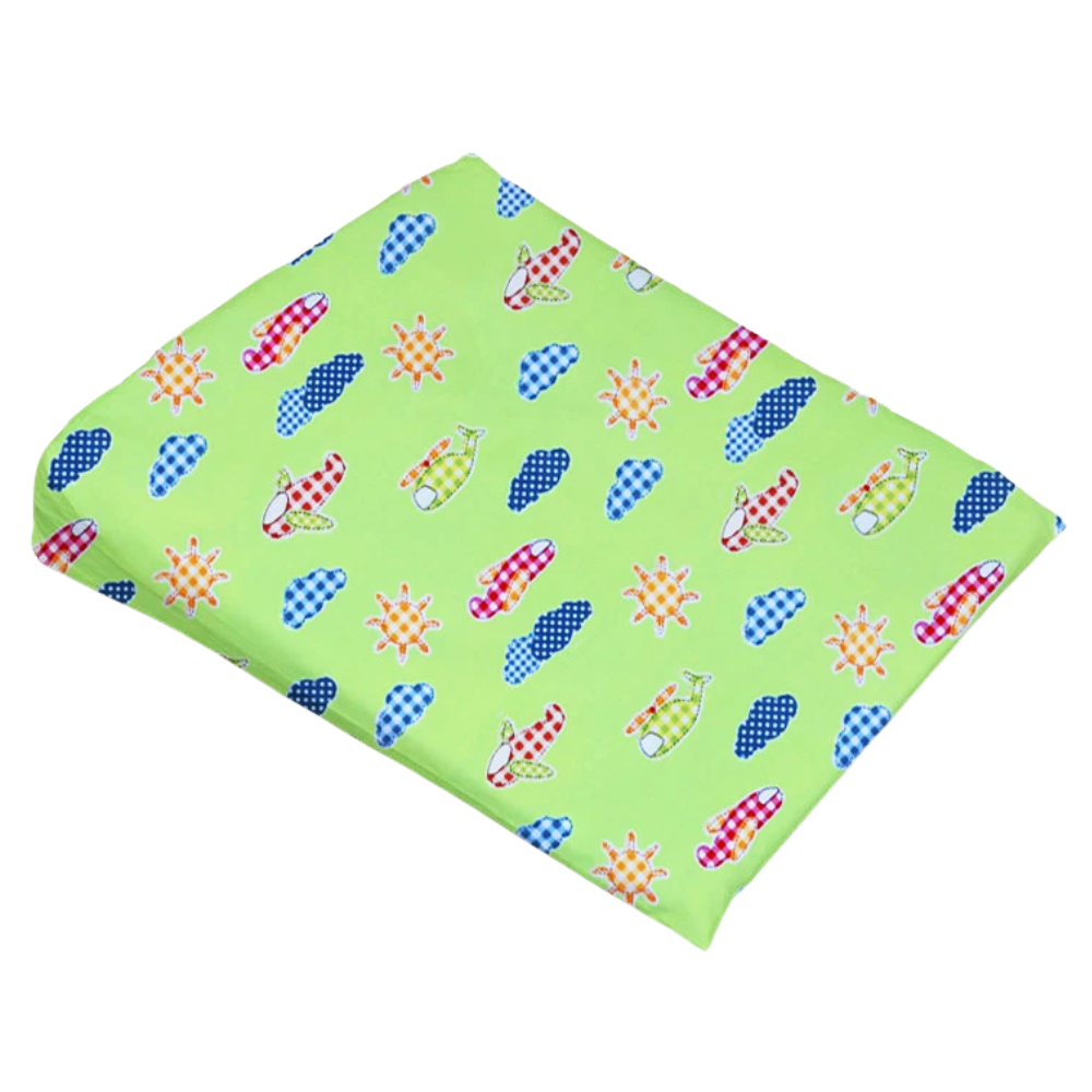 Baby Wedge Pillow Cover 100% Cotton Crib & Cradle Pillowcase Zip Fastening Cover Only
