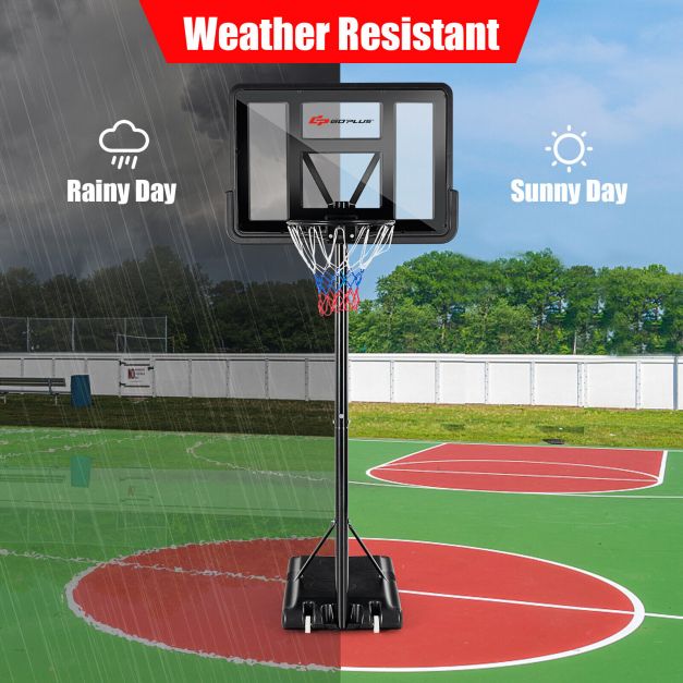 Portable Basketball Hoop with 1.35–3.05m Adjustable Height