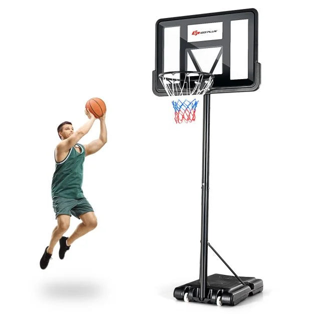 Portable Basketball Hoop with 1.35–3.05m Adjustable Height