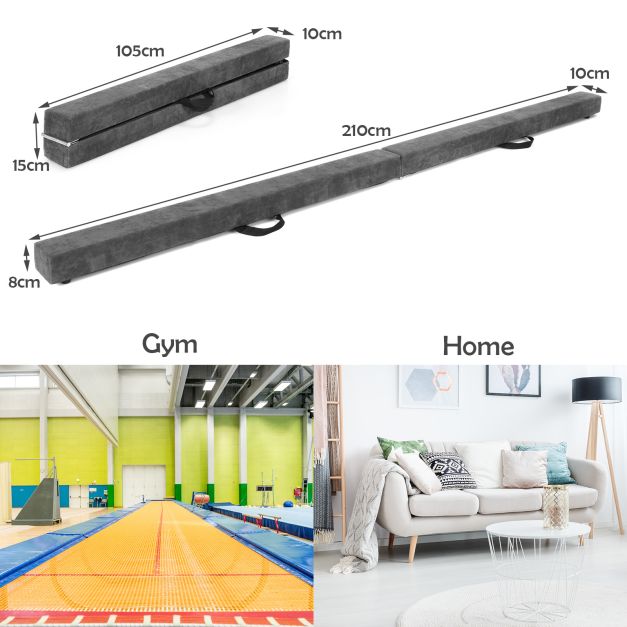 Kids’ Folding Gymnastics Beam with Carry Handles for Indoor & Outdoor Use