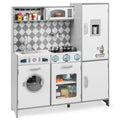 Kids Pretend Play Kitchen Set with Cooking Stove & Ice Maker Toy