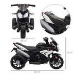 Electric Kids Motorcycle Ride-On Toy with 3 Wheels, Lights, Horn & Music Included