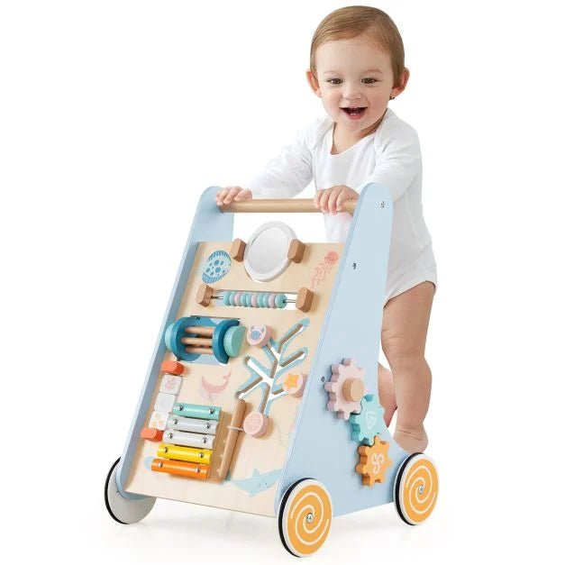 Push & Pull Activity Center with Wheels for Toddler Learning Fun