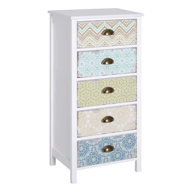 5-Drawer Storage Chest, Bedside Cabinet for Home Organizer Unit