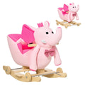 Baby Ride-On Rocking Elephant & Horse Toy with Wheels, Music & Plush Seat, 18+ Months