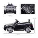 Benz SLC 300 Licensed 12V Kids Electric Ride-On with Remote, Horn & Music - Black