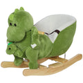 Kids Dinosaur Rocking Horse with Safety Belt and 32 Songs for Fun and Safety
