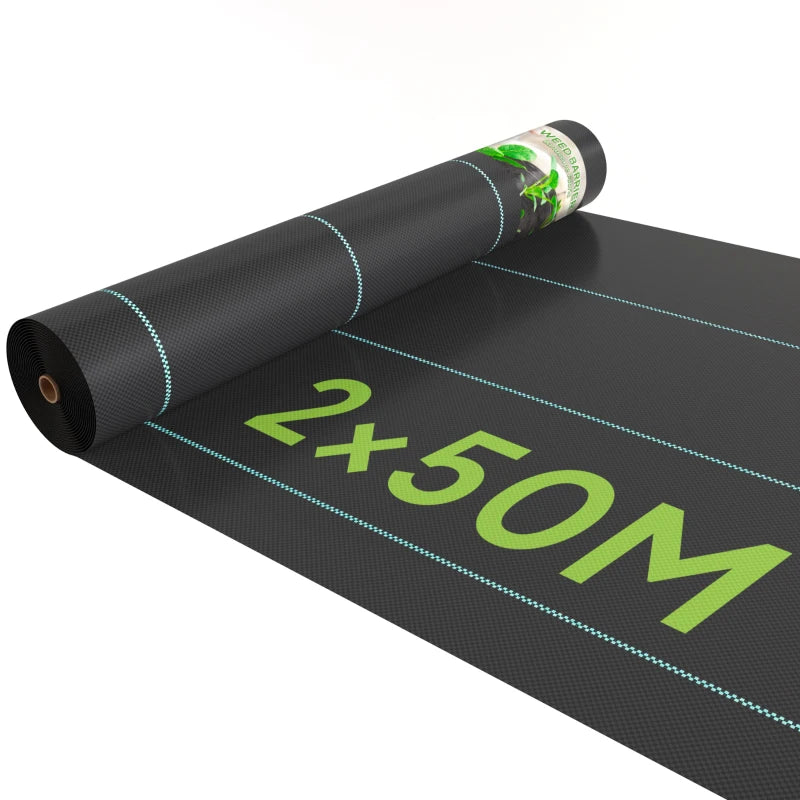 Heavy Duty Weed Control Membrane for Driveways, Landscaping & Artificial Grass – 2m x 100m