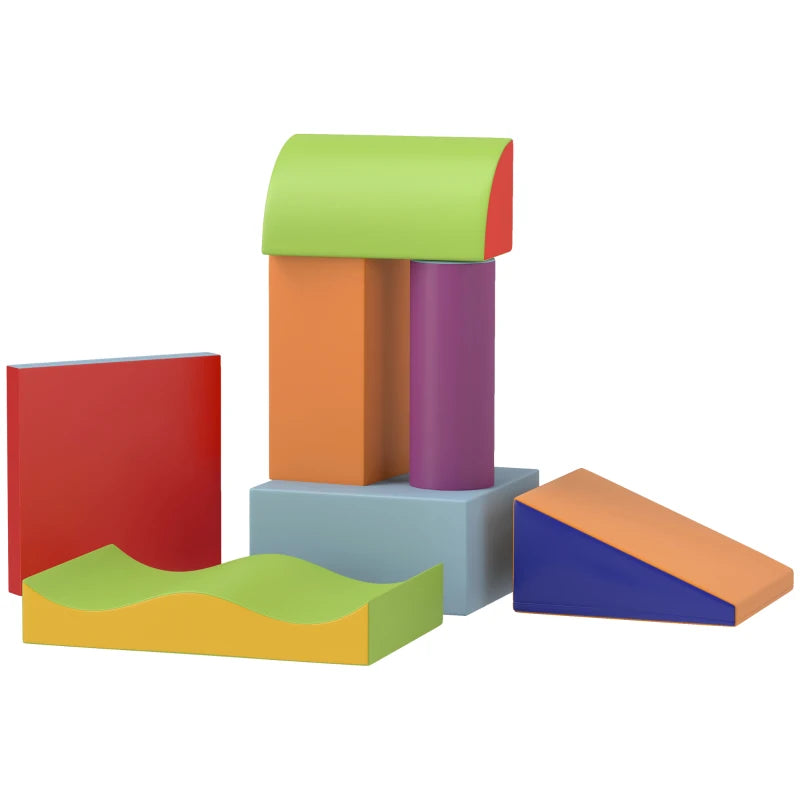Blue 7-Piece Soft Foam Play Set for Toddlers 1-3 Years – Safe Climb & Crawl Toy