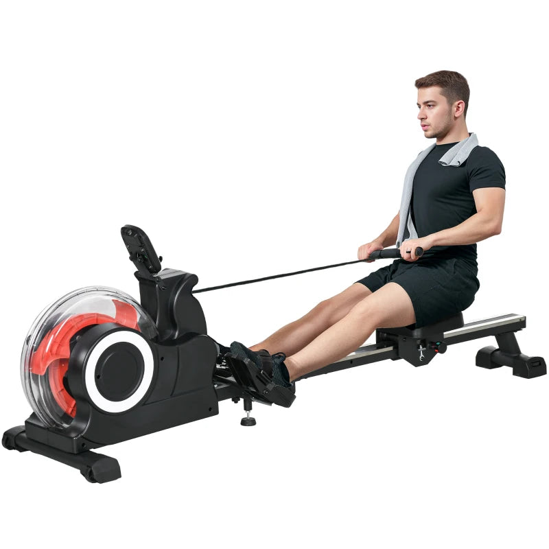 Portable Water Rower – Foldable Rowing Machine with Wheels