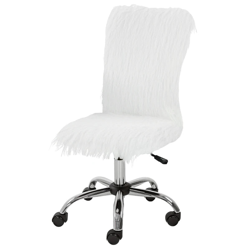 Modern Armless Swivel Desk Chair for Home Office