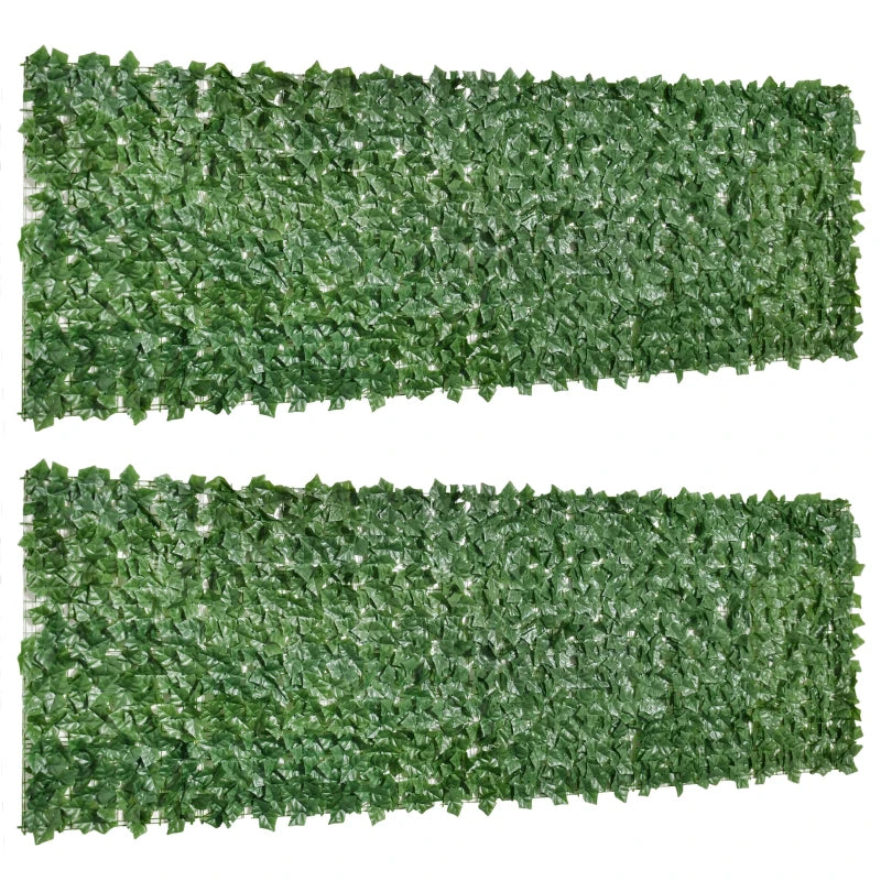 Artificial Hedge Screen Panels for Garden and Indoor Privacy Decor, 2-Piece, 3M x 1M