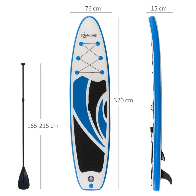 Stand Up Paddle Board – 10.6' Inflatable with 3 Fins & Accessories