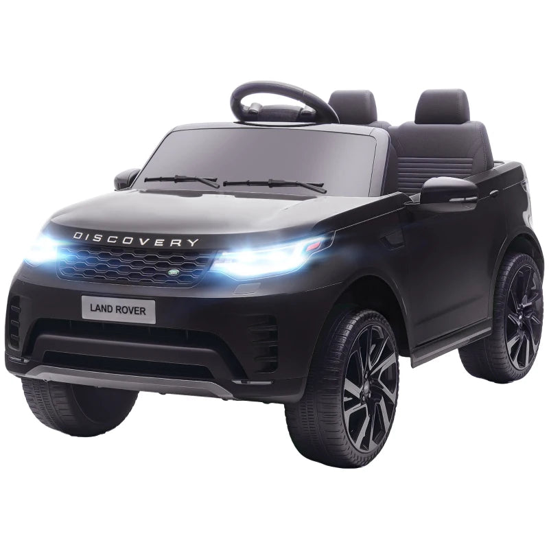 12V Licensed Land Rover Discovery Kids Electric Car with Remote, Lights & Music – Black