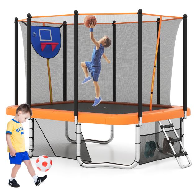 317×255 cm Rectangle Backyard Trampoline – Outdoor Use