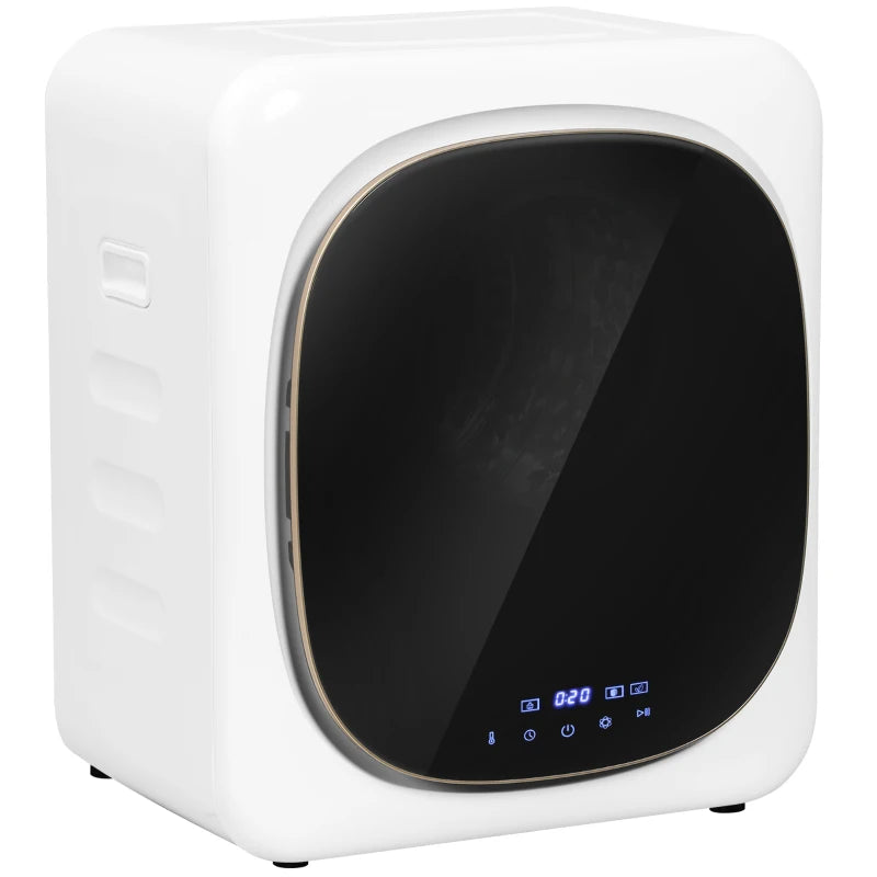 4kg Front Load Tumble Dryer, 800W, Smart, Compact, White for Flat/RV