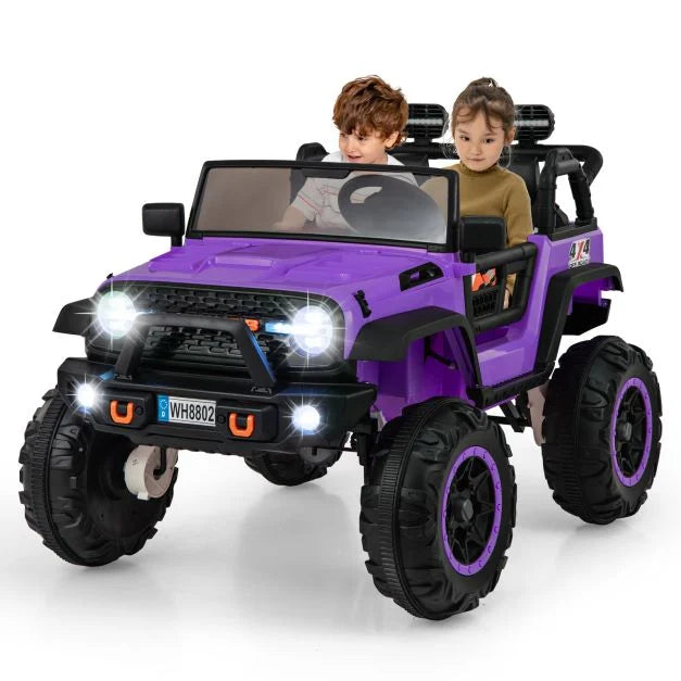 Kids Electric Ride On Car – 2 Seats, Remote & Horn