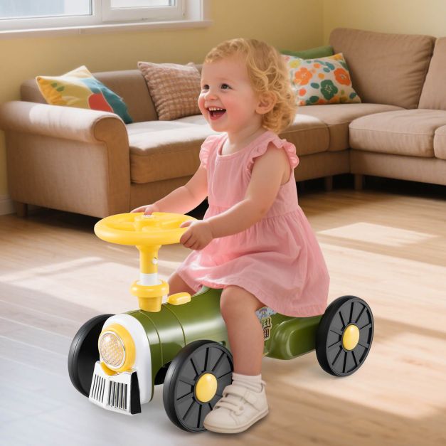 Kids Push Car Train with Sound Button & Storage