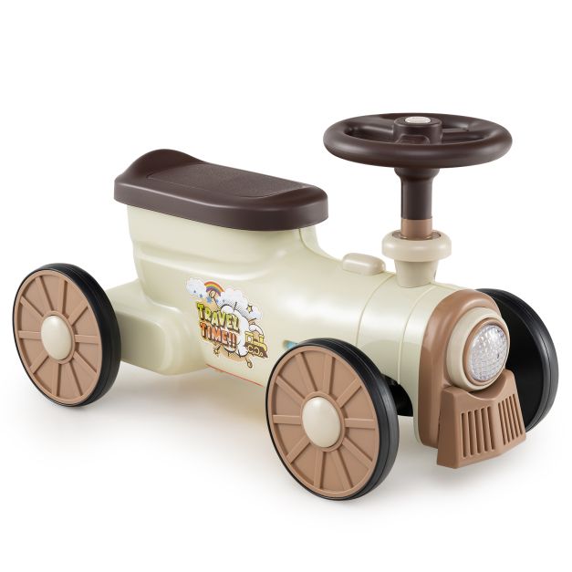 Kids Push Car Train with Sound Button & Storage