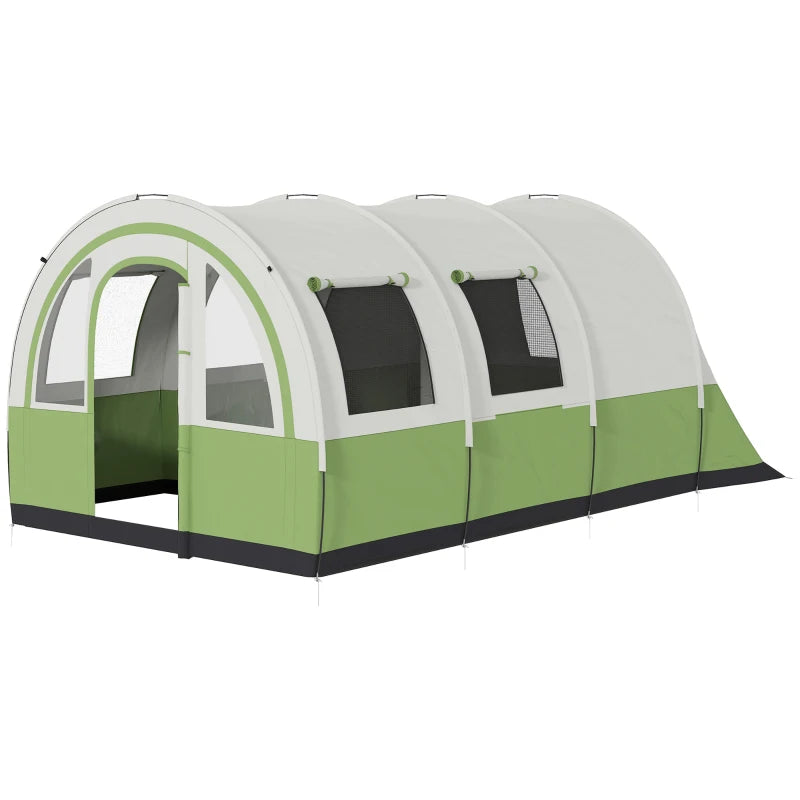 Family Tent 5-6 Person – Waterproof 3000mm, Cream & Green