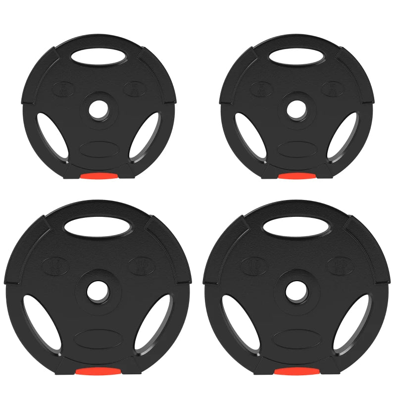 Black Olympic Weight Plates – 10kg & 5kg Pair Set