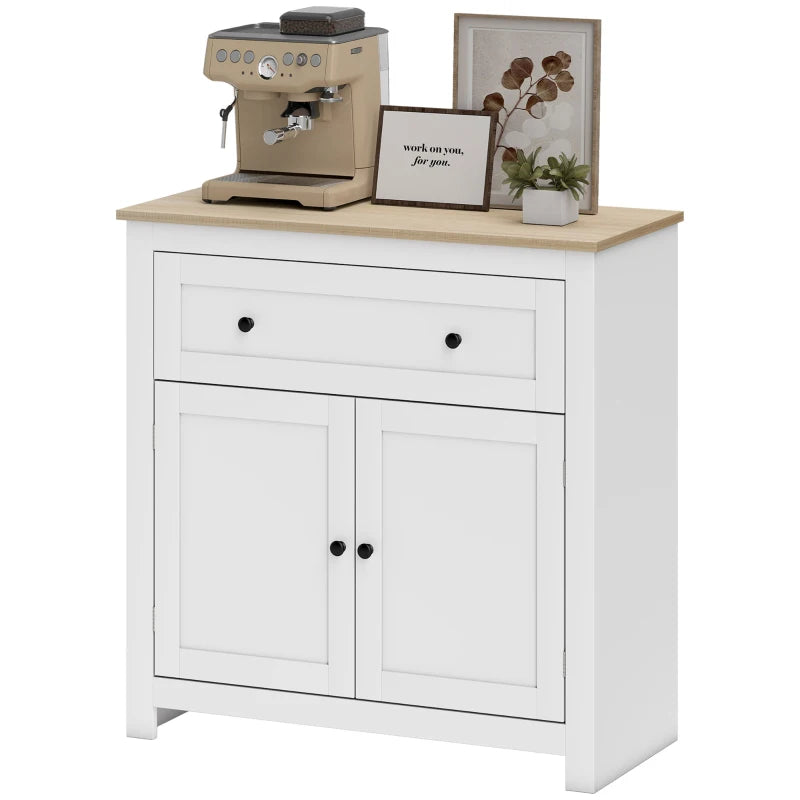 White Sideboard Storage Cabinet – Kitchen & Living Room Use