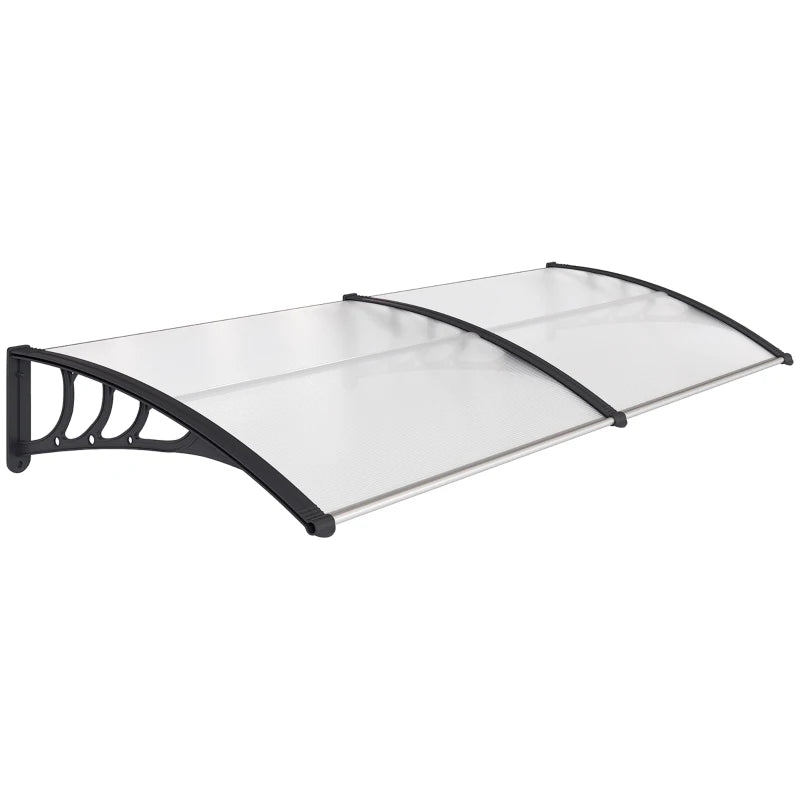 Sturdy Outdoor Door Canopy with Aluminum Frame and UV-Protected Polycarbonate Roof