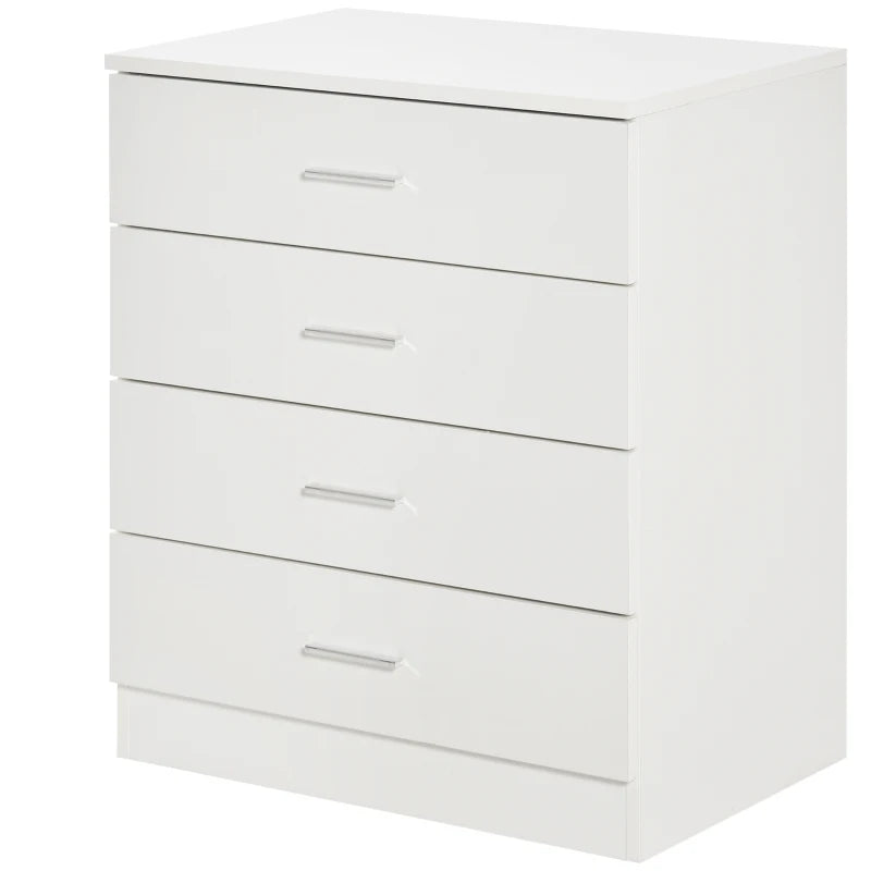 4-Drawer Chest with Metal Rails and Anti-Tip, Perfect for Playroom