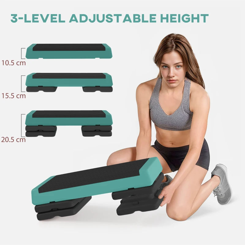 Home & Gym Stepper with Non-Slip Grip – Green