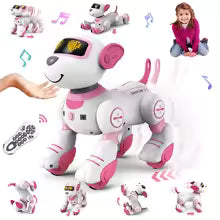 VATOS RC Robot Dog, Voice-Command Programmable Puppy Toy with Music & Touch