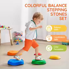 SucceBuy 5PCS Balance Stepping Stones Montessori Sensory Toys for Kids Games