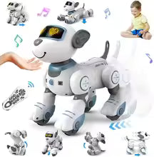 VATOS RC Robot Dog, Voice-Command Programmable Puppy Toy with Music & Touch