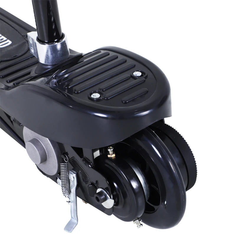 Ride-On Electric Scooter with Adjustable Seat & Handlebars, Brakes – Black