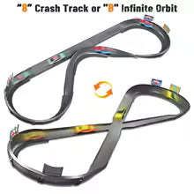 VATOS Crash Racers Track Set Rechargeable Cars Fast & Furious Racing for Kids